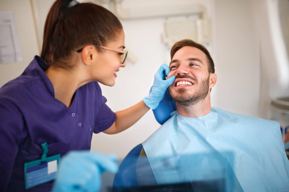 Patient receiving same-day dental implant treatment at Artistic Dentistry in Santa Monica